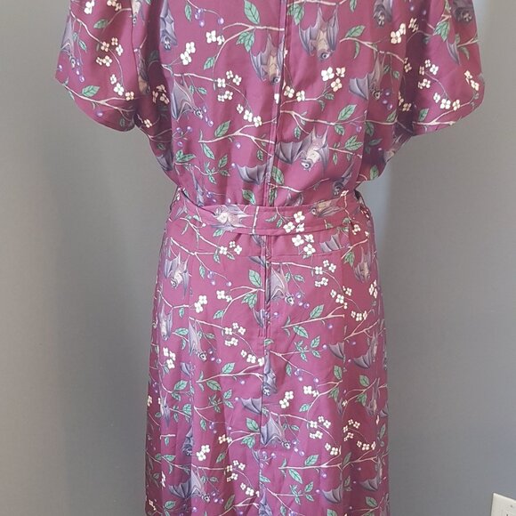 Dangerfield Fruit Bat Dress AU size 14. Burgundy. - Picture 3 of 4